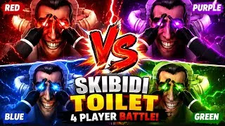 Thumbnail: Skibidi Toilet 4 Color Battle 🔴🟣🔵🟢 Tiles Hop EDM Rush Challenge