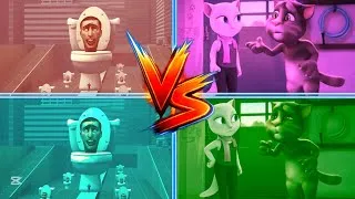 Thumbnail: 🚽 Skibidi Toilet vs Tom & Angela 🎶 Impossible Tiles Hop Battle!