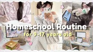 Thumbnail: 9-17 year old HOMESCHOOL ROUTINE | Stay Productive & Actually Get Work Done (No More Boredom!) ୨୧