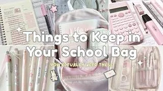 Thumbnail: Things to Keep in Your School Bag 2026 | (Backpack Essentials Every Girl Needs) .✦ ݁˖