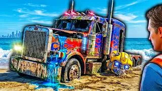 Thumbnail: Finding ABANDONED Optimus Prime Truck in GTA 5!