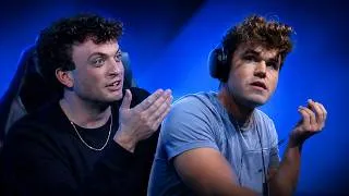 Thumbnail: Magnus Carlsen BLUNDERS a Piece Then Hans Niemann Creates Drama