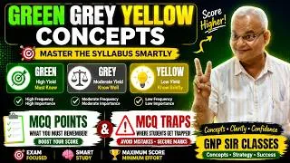 Thumbnail: Green Grey Yellow Concepts 🔥 MCQ Points & MCQ Traps | Smart Strategy for Veterinary Exams | GNP Sir