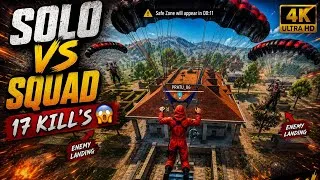 Thumbnail: Solo vs Squad 😱 17 Kills Challenge 🔥 Insane Clutch | Free Fire MAX