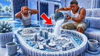 Thumbnail: Franklin Found TINY INDIAN BIKE DRIVING 3D SNOW CITY in GTA 5!
