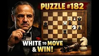 Thumbnail: "Puzzle 182: One move to shatter the defense! Can you spot it? ♟️🔥 #ChessPuzzle #Puzzle182"
