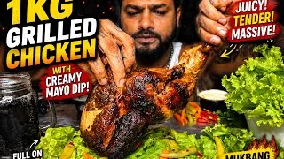 Thumbnail: 1KG GRILLED CHICKEN WITH CREAMY MAYO DIP! 🍗🔥 GOAN MUKBANG