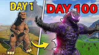 Thumbnail: I Survived 100 Days as Godzilla in ROBLOX