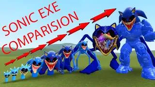 Thumbnail: NEW SIZE COMPARISON SPRUNKI SONIC EXE ALL PHASES 1-10 in Garry's Mod!