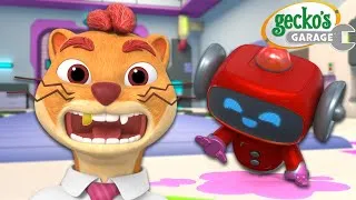 Thumbnail: Weasel Babysits the Mechanicals 🤖 | Gecko's Adventures