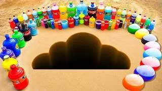 Thumbnail: How to Make Giant Cloud pit with Big Orbeez, Balloons of Coca Cola, Fanta, Pepsi, Mtn Dew and Mentos