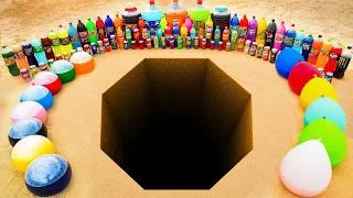 Thumbnail: How to Make Giant Octagon pit with Orbeez, Big Coca Cola, Balloons of Fanta, Mtn Dew, Pepsi & Mentos