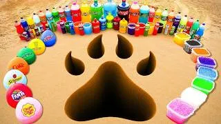 Thumbnail: How to Make Giant Paw Cat pit with Rainbow Orbeez, Big Mtn Dew, Fanta, Pepsi, Coca Cola and Mentos