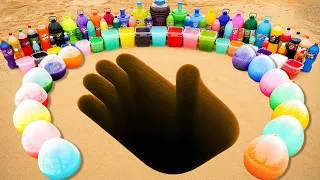 Thumbnail: How to Make Giant Hand hole with Big Orbeez & Balloons of Sodas, Fanta, Mtn Dew, Coca Cola vs Mentos