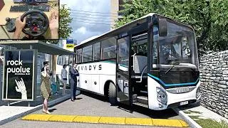 Thumbnail: Bus Driving through Tight Streets Greek Island | Realistic City Bus Simulator | Logitech G29