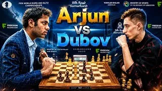 Thumbnail: 🎦 Arjun Erigaisi VS Daniil Dubov • Fide World Blitz 2023 • Round 14