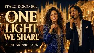 Thumbnail: Elena Moretti - ONE LIGHT WE SHARE ✨ (New Italo Disco Duet 2026)