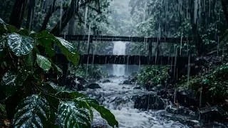 Thumbnail: Heavy Rain Pouring Down on Forest Lake｜ASMR Nature Forest Rain to Sleep & Reduce Tinnitus, Insomnia