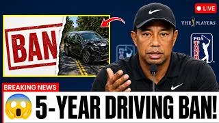 Thumbnail: 🚨 TIGER WOODS BANNED FROM DRIVING! SHOCKING 5-YEAR BAN AFTER GUILTY PLEA STUNS THE GOLF WORLD TODAY!