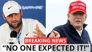 Thumbnail: TRUMP & PGA IN CHAOS? 💥 Secret LIV Golf DEAL & SCHEFFLER IN DANGER! 🕵️♂️⛳🏌🏽GOLF PGA TOUR NEWS