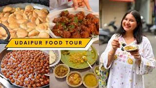 Thumbnail: Best UDAIPUR Food Tour (Part 1) | Kachori, Doodh Jalebi, Dal Bati Thali, Cold Coffee & More | 4K