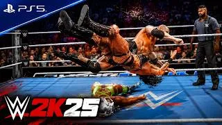 Thumbnail: WWE 2K25 | The Rock vs Rhea Ripley & Jade Cargill – 1 vs 2 Tornado Handicap Match!