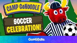 Thumbnail: Camp GoNoodle: Soccer Celebration | Workouts For Kids | GoNoodle GoSummer | GoNoodle