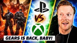 Thumbnail: Gears: E-Day Multiplayer REACTIONS 👀 PS vs. Xbox OUTAGES ⚠️ GTA 6 Trailer No. 3 Incoming?! 🚨
