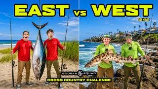 Thumbnail: EAST vs. WEST CROSS COUNTRY Multi Species FISHING CHALLENGE! (CATCH CLEAN COOK)