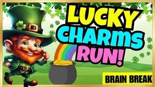 Thumbnail: Lucky Charms Run! St. Patrick's Day Brain Break 🍀 Kids Movement Activity 🍀 Go Noodle 🍀 Freeze Dance