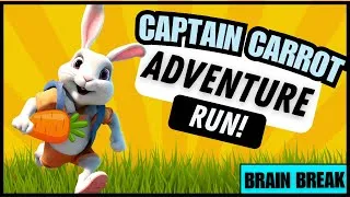 Thumbnail: Captain Carrot Adventure Run! 🐇 Kids Movement Activity 🥕 Brain Break 🧠 For Kids