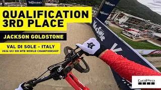 Thumbnail: GoPro: Jackson Goldstone 3rd place Qualification  |  UCI DH MTB Wolrd CHampionship Val di Sole