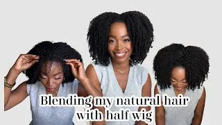 Thumbnail: Blending my Natural Hair with Half Wig✨😍|ft. CurlsQueen