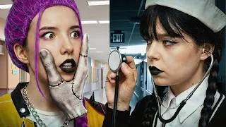 Thumbnail: Wednesday & Rumi’s Medical Lab Dilemma: High-Tech vs. Chaotic Hacks!