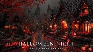 Thumbnail: A Mysterious Halloween Night Beyond the Crimson Autumn Trees |Dark Academia Piano and Rainy Ambience