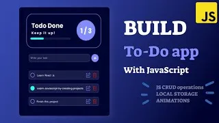 Thumbnail: How to create a Todo List App Using HTML, CSS & JavaScript | JavaScript Project tutorial