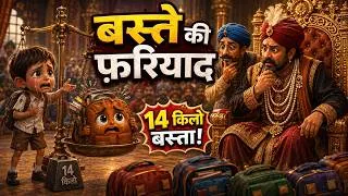 Thumbnail: बच्चे से भारी बस्ता! 😱 | बस्ते की फ़रियाद | मजेदार और सीख देने वाली कहानी