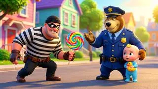 Thumbnail: Beware! Stranger Danger Song | Police Bear Saves Baby Max | Safety Tips Song | Police cartoon