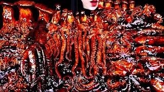 Thumbnail: ASMR SPICY SEAFOOD, SPICY ENOKI MUSHROOM, OCTOPUS,SQUID, SHRIMP BLACK BEAN 불닭 짜장 해물찜 팽이버섯 먹방 MUKBANG