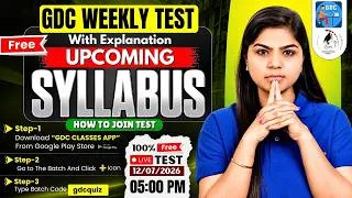 Thumbnail: FREE GDC Weekly Test with Explanation | Upcoming Syllabus | GPAT & Pharma Exams | 12-07-26 | 5 PM