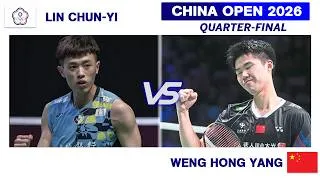 Thumbnail: [QUARTER-FINAL]  LIN Chun-Yi Vs WENG Hong Yang | China Open 2026 | China Open 2026