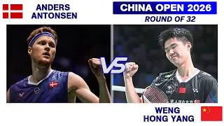 Thumbnail: [Round of 32]  "翁泓阳"  WENG Hong Yang Vs Anders ANTONSEN | China Open 2026