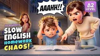 Thumbnail: Leo Forgot Everything... He Can’t Do Math?! | Slow English Listening Story (A2 Level)