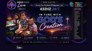 Thumbnail: 🎬 Grace Wave Live  You’re Not Finished — Philippians 16 🌊💜