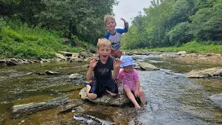 Thumbnail: Kids Hidden Kentucky Waterfall Adventure - Snakeskin, Turtles, Bones & More! 