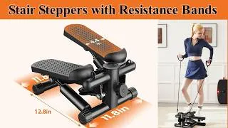 Thumbnail: Stair Steppers with Resistance Bands for Exercise at Home, Portable Exercise Twist Stepper #fitness