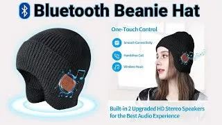Thumbnail: Bluetooth Beanie Hat with Headphones, Wireless Winter Hat Built in Microphone and Stereo Speakers