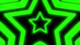 Thumbnail: Black and Green Y2k Neon LED Lights Star Background || 1 Hour Looped HD