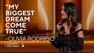 Thumbnail: Olivia Rodrigo Wins Best New Artist | 64th GRAMMYs | GRAMMY Mic Drop