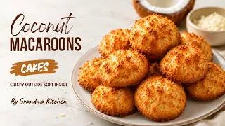Thumbnail: Coconut Macaroon Cakes Recipe | Grandma's Indian Kitchen